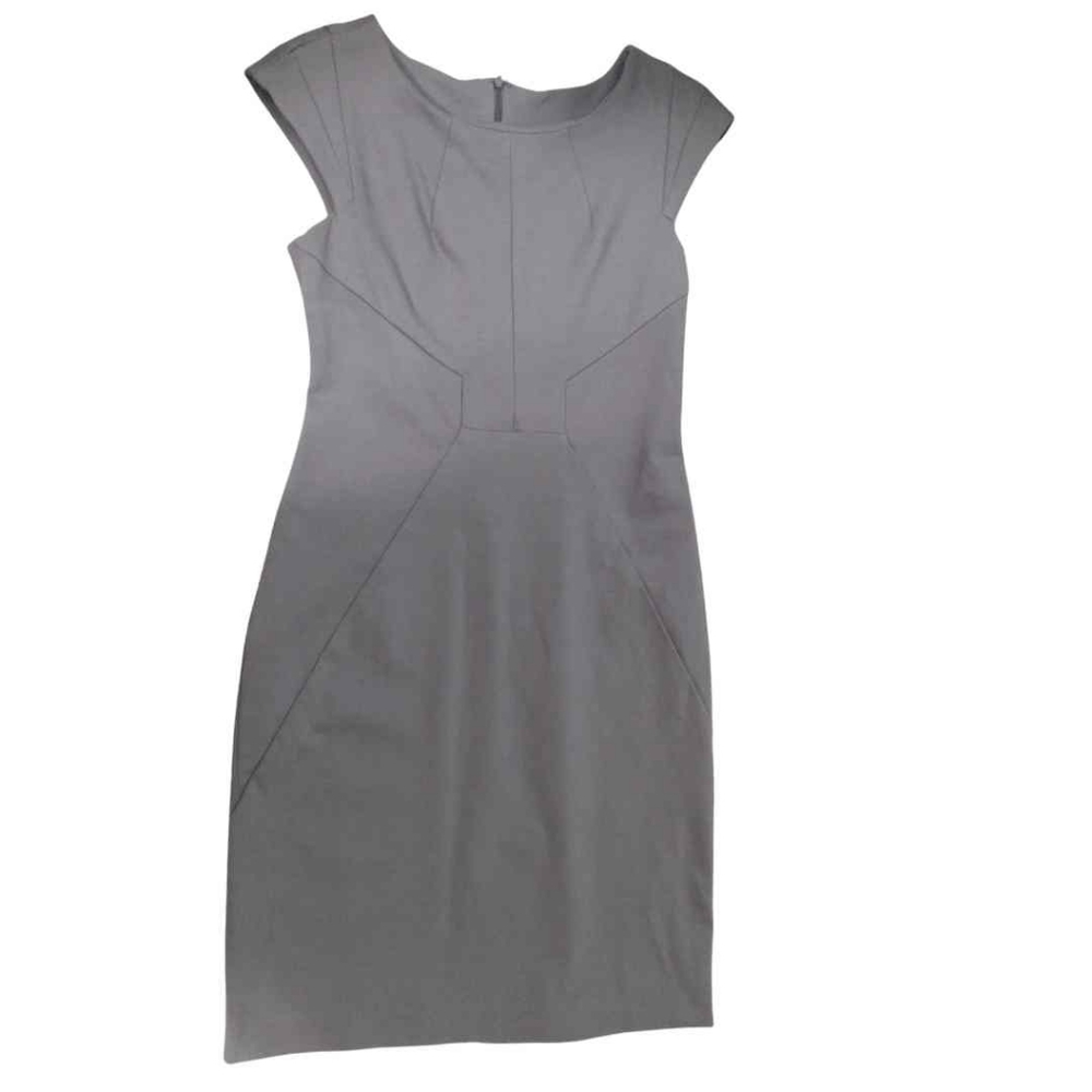 Banana Republic gray sleeveless midi bodycon sheath work pencil dress Size 10